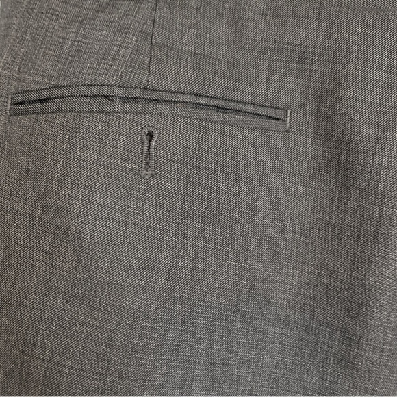 Lauren Ralph Lauren dark gray thin knit 100% wool flat front men’s pants Sz 40 - Picture 3 of 9